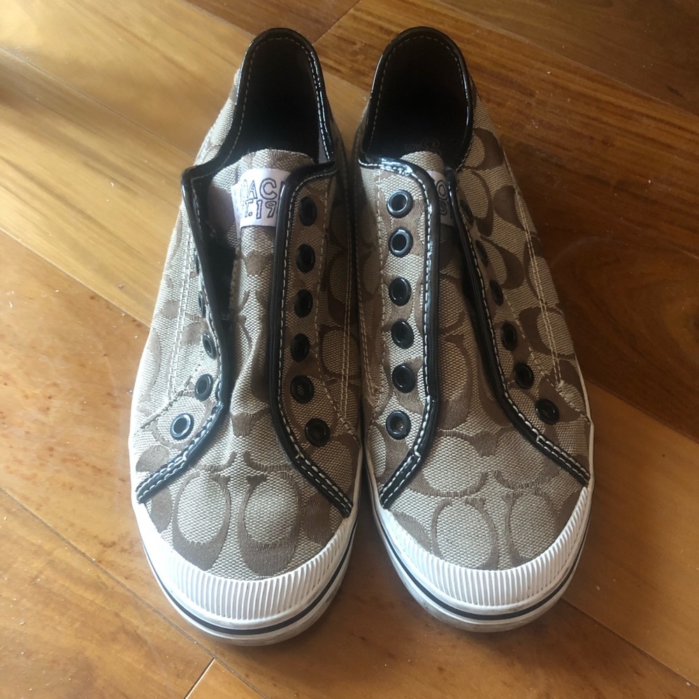 Coach Patterned Slip Ons/Sneakers (without laces)